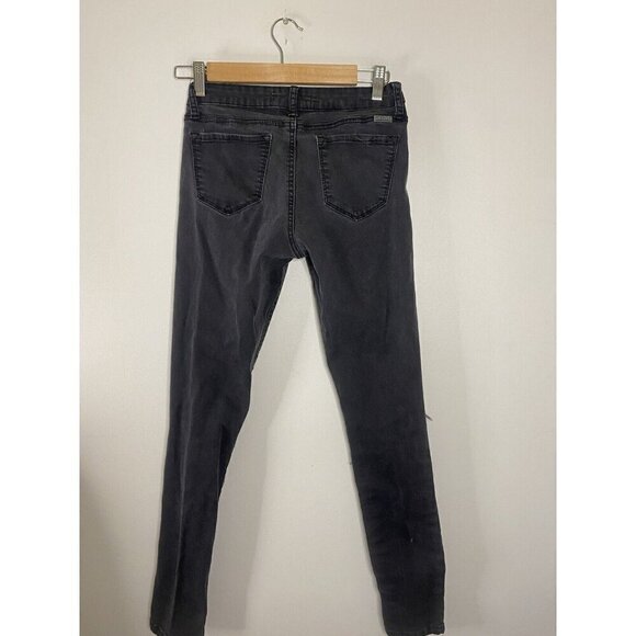 Kancan Mid Rise Skinny Jeans Size 3/25 Dark Wash Black Stretch Denim - Picture 3 of 8
